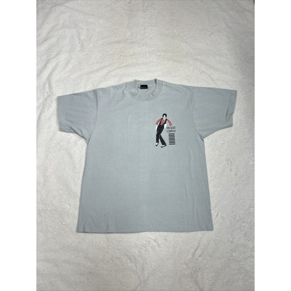 Vtg 90s The Quiet Company Miming  Mime Single Stitch Graphic T-Shirt Size Large - Picture 1 of 10